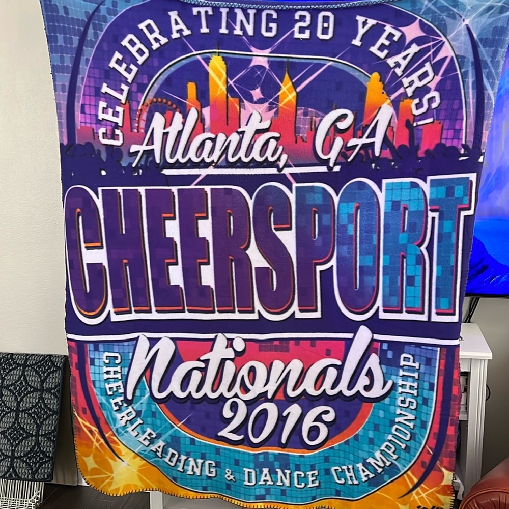 2016 Atlanta CHEERSPORT fleece Blanket: Brand new, original packaging